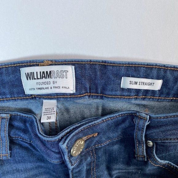 William Rast, blue mid rise Slim Straight jeans, size 12/31 - Picture 5 of 9